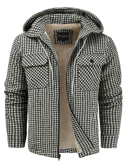 Men's Warm Flannel Jacket with Pockets