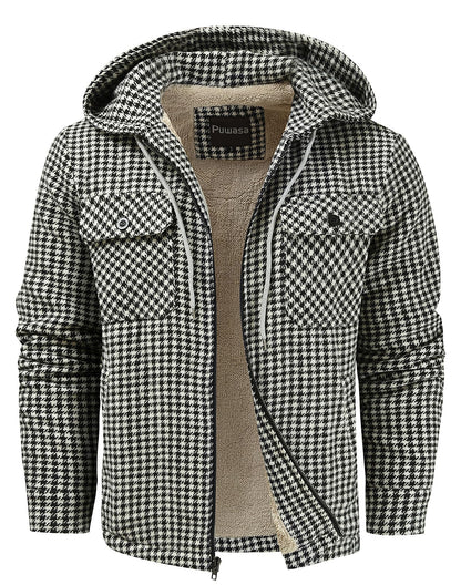 Men's Warm Flannel Jacket with Pockets
