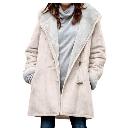 Women's Warm Hooded Fleece-Lined Winter Coat